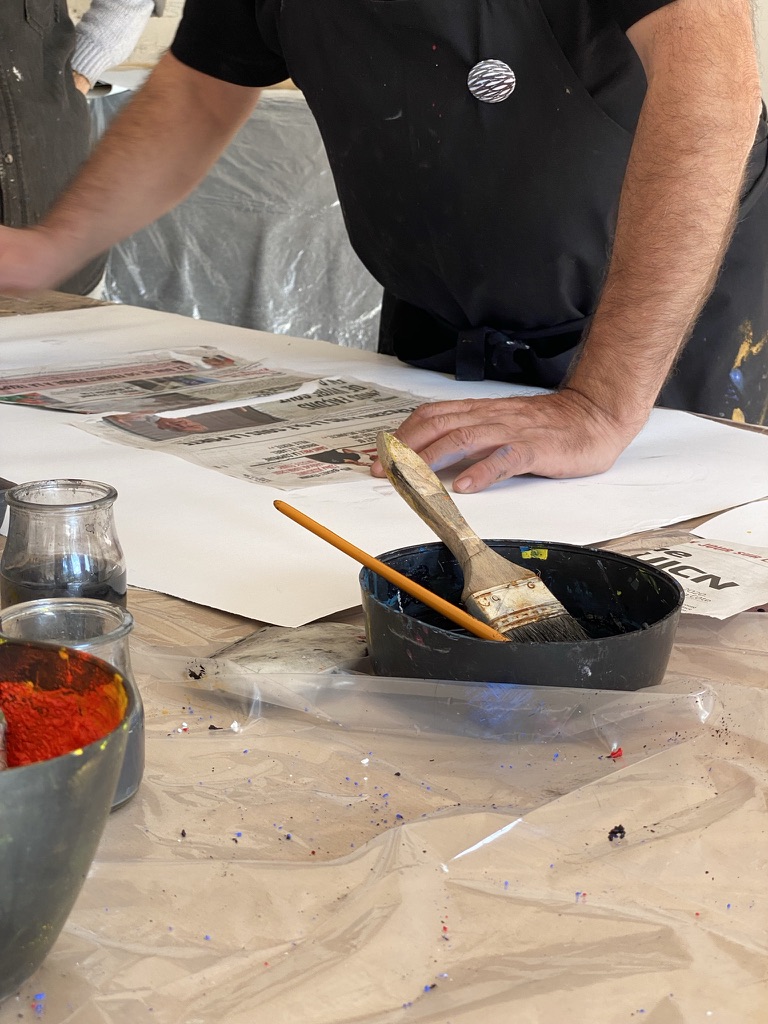 Atelier de peinture animé par CARLES BROS - LA POCHE lieu d'art, Tannay
